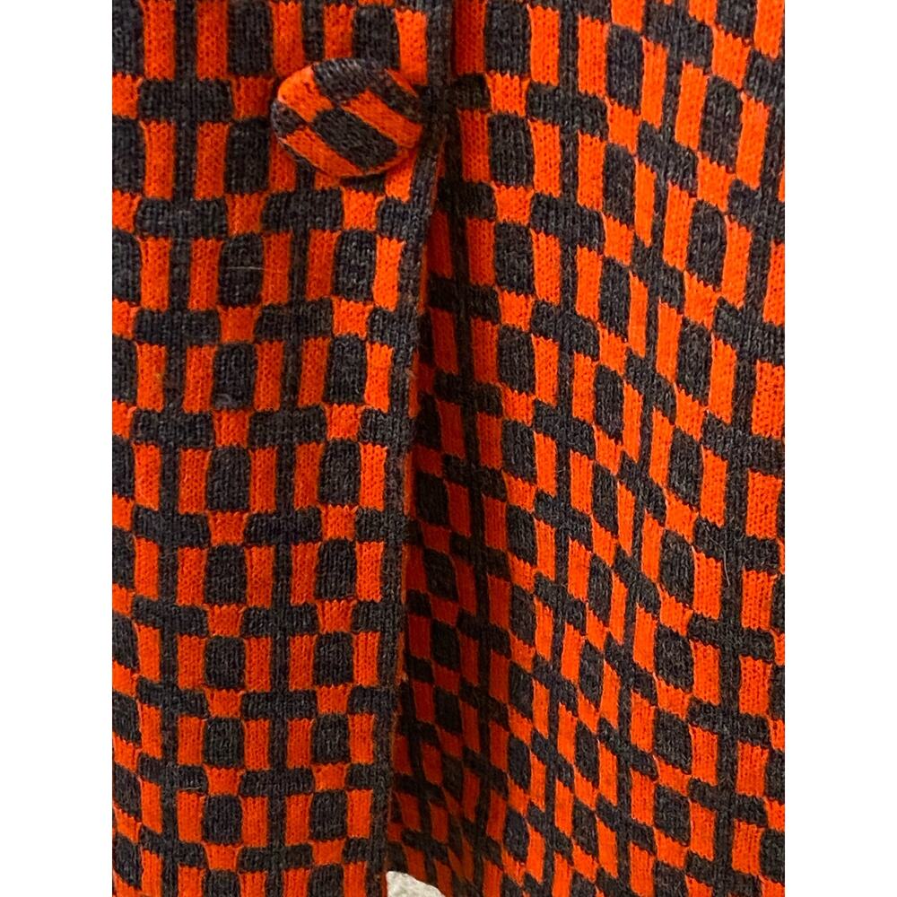 RARE Vintage 1960s Mod orange gray dress with original price tag! Fits 14 - Picture 5 of 9